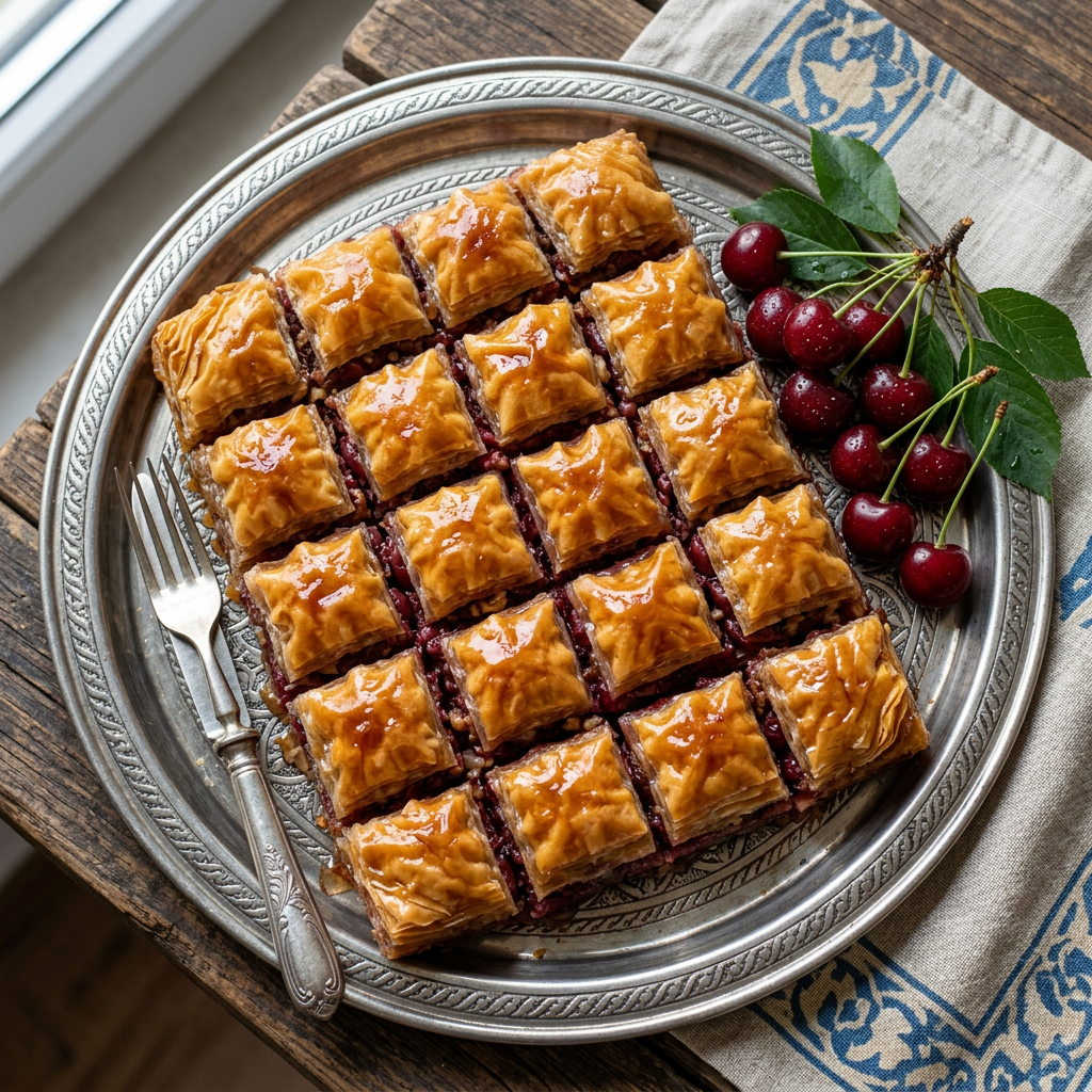 Baklava Wiśniowa kwadrat